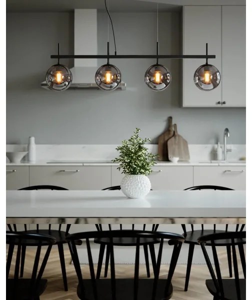 ByRydens 4202360-4505 - Závesný luster BOYLE na lankách 4xE27/8W/230V