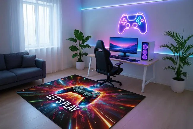 Protišmykový herný koberec Lets Play