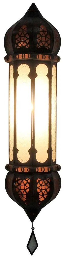 Marocká  nástenná lampa Ruya biela