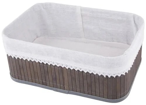 Altom Bambusový úložný košík s čipkou, 30 x 20 x 12 cm, L