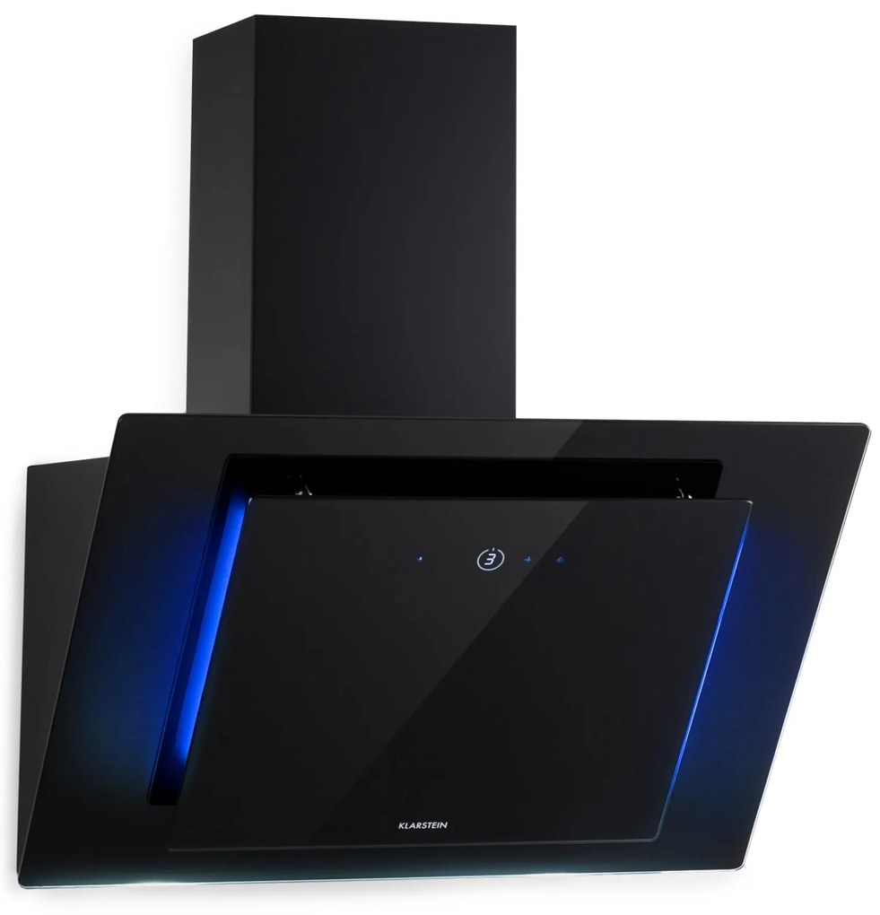 Klarstein Eleonora 60, digestor, 60 cm, nastenný, 424 m³/h, dotykový panel, LED, A++, čierny