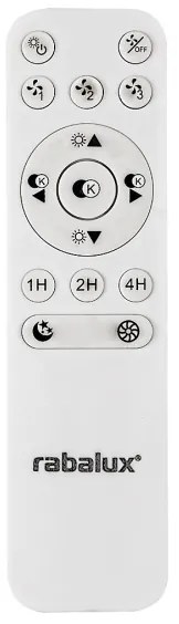 Rabalux - LED Stmievateľné stropné svietidlo s ventilátorom LED/40W/230V + DO