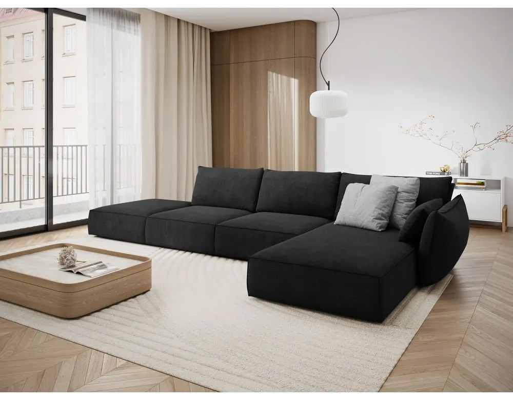 Tmavosivá rohová pohovka (pravý roh) Vanda - Mazzini Sofas