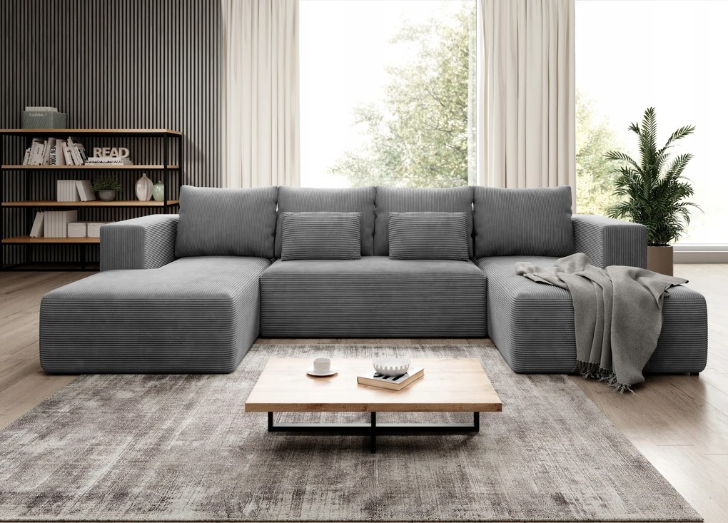 Veľký rozkladací roh Stripes U na pružinách