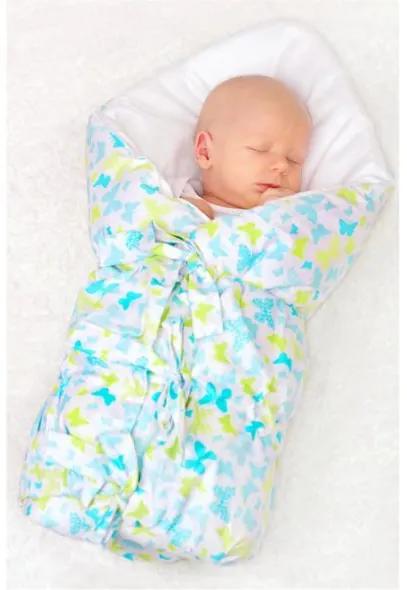 NEW BABY Klasická šnurovacia zavinovačka New Baby sivá hviezdičky sivé