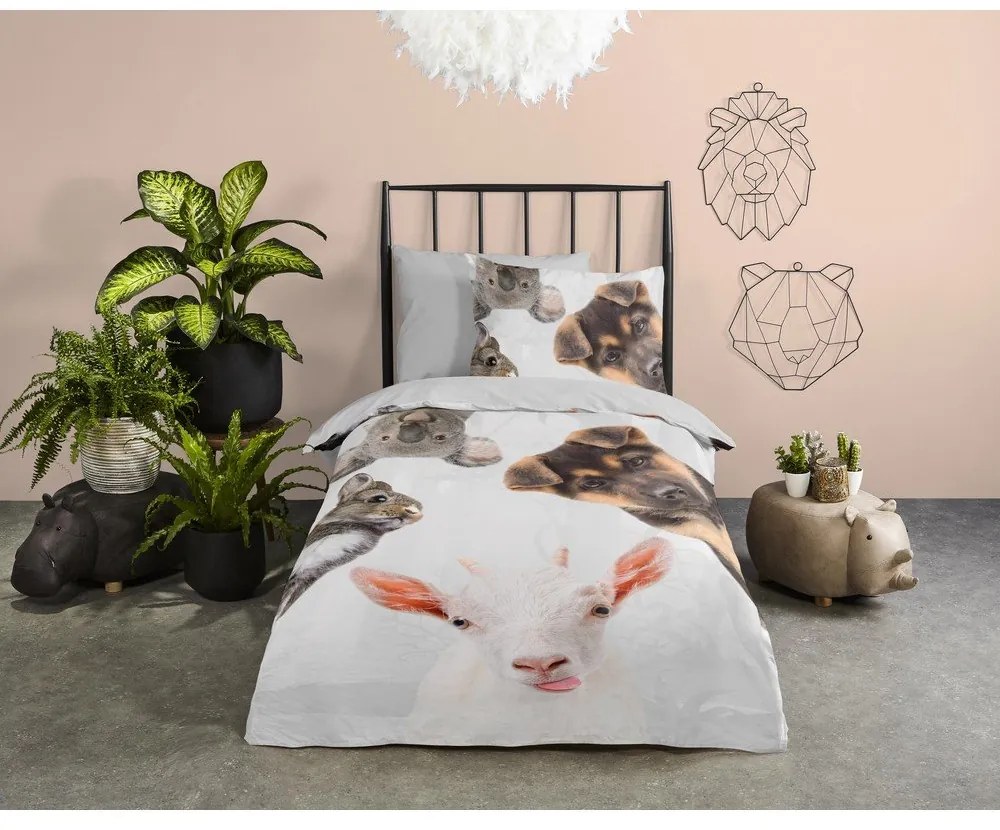 Bavlnené detské obliečky na jednolôžko/predĺžené 140x220 cm Semmie – Good Morning