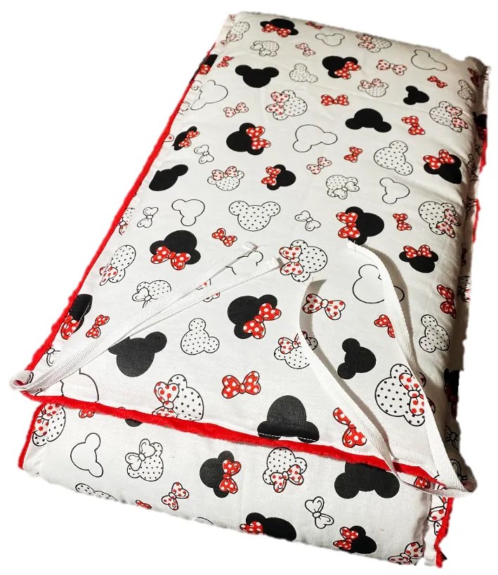 Mantinel do postieľky Mickey Mouse Red/minky červená