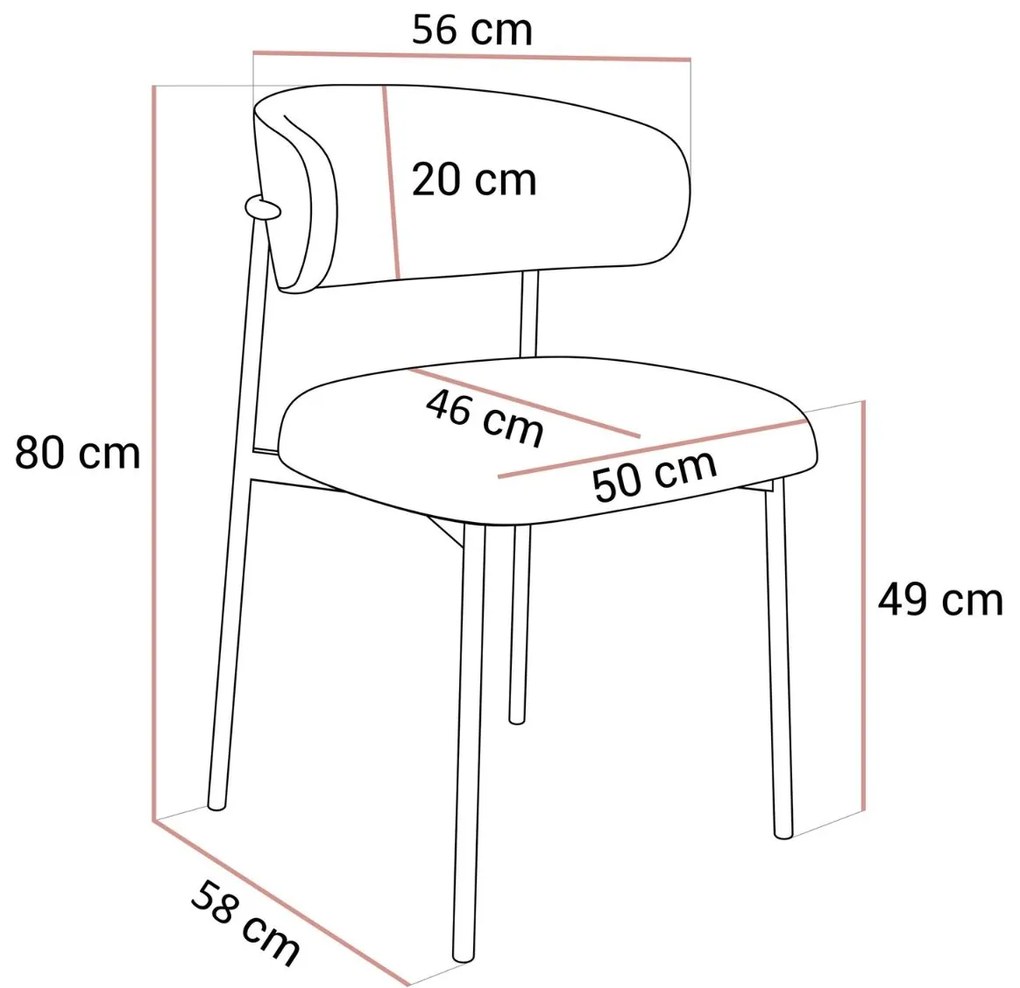 JEDÁLENSKÁ STOLIČKA POLA BÉŽOVÁ + KAŠMÍROVÉ NOHY