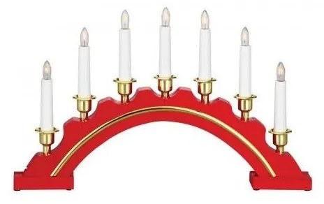 Markslöjd 700447 - Vianočný svietnik CELINE 7xE10/3W/230V červená