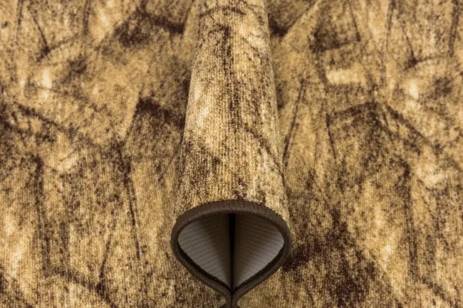 Protišmykový koberec BRUSH 17 hnedý / béžový