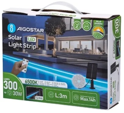 Aigostar - LED Stmievateľný solárny pásik LED/1,6W/3,2V 3 m 6500K IP65 + DO