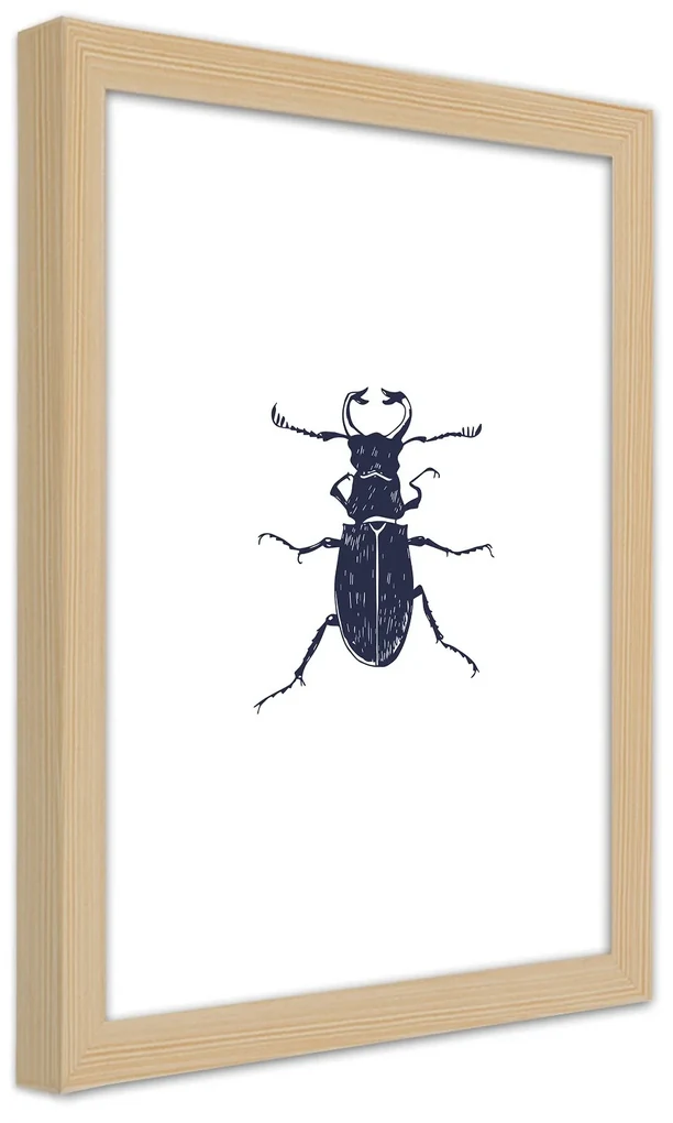 Gario Plagát Čierny chrobák Farba rámu: Bez rámu, Rozmery: 30 x 45 cm