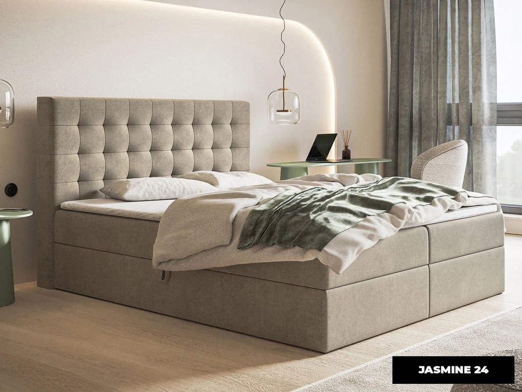 PROXIMA.store - Kontinentálna boxspring posteľ NATALI ROZMER: 160 x 200 cm, TYP MATRACA: TAŠTIČKOVÉ PRUŽINY, VRCHNÝ MATRAC (TOPPER): BEZ TOPPERU