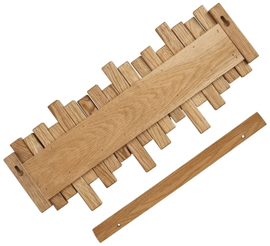 Nástenný vešiak z dubového dreva v prírodnej farbe 3 cm Caltra – House Nordic