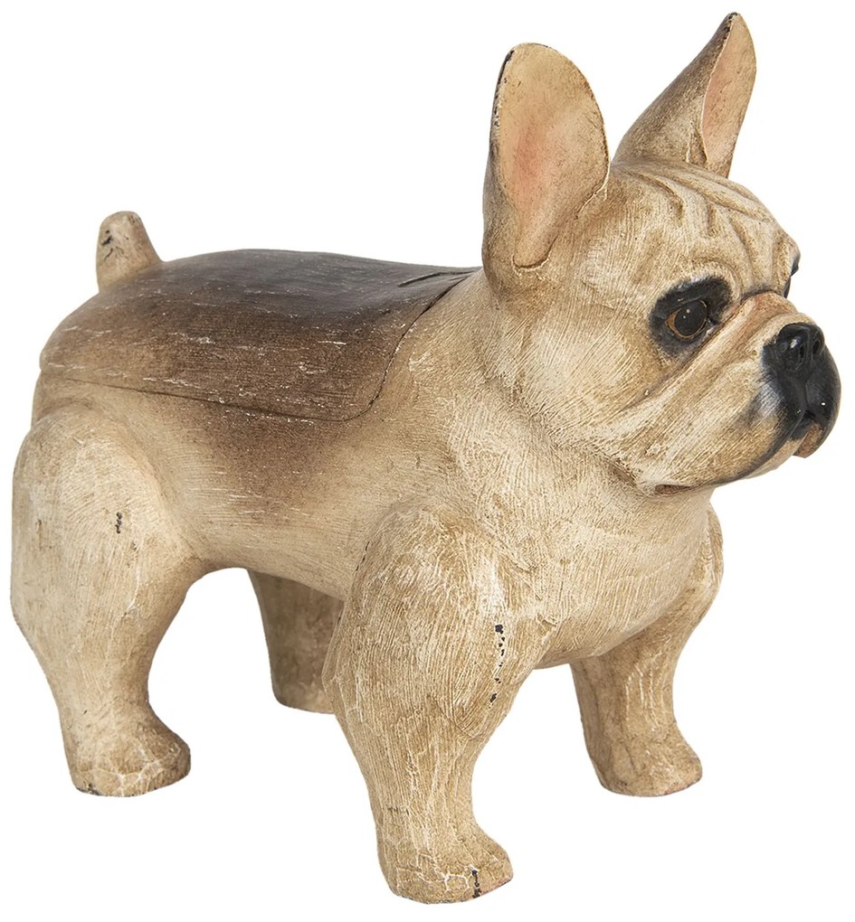 Dekorácia psa buldočka s úložným priestorom - 27 * 13 * 24 cm