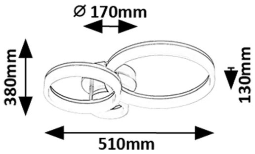 Rabalux 71383 - LED Stropné svietidlo AMILIA LED/24W/230V 3000/4000/6500K zlatá
