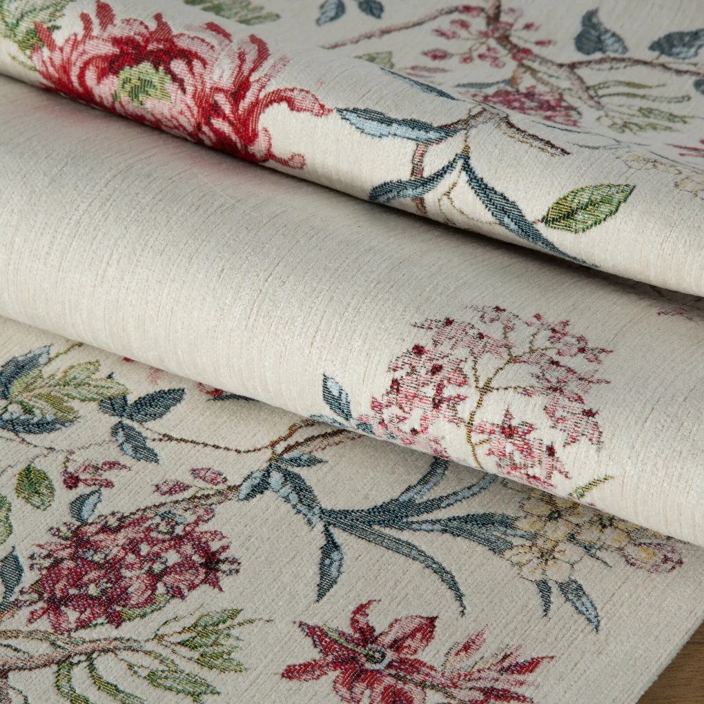 GOBELÍNOVÝ OBRUS NATUR 100X100 CM KVETY