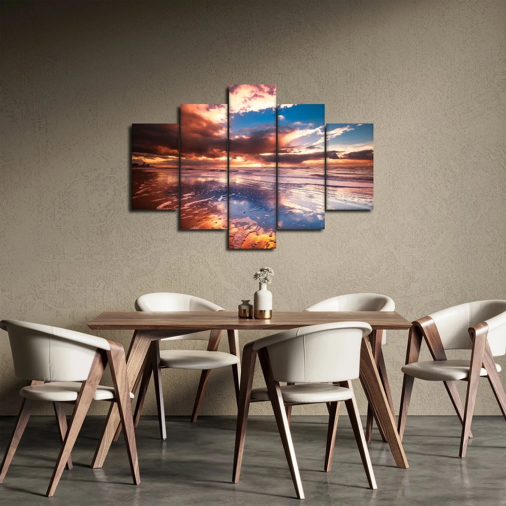 Obraz - Večerná pláž (150x105 cm)