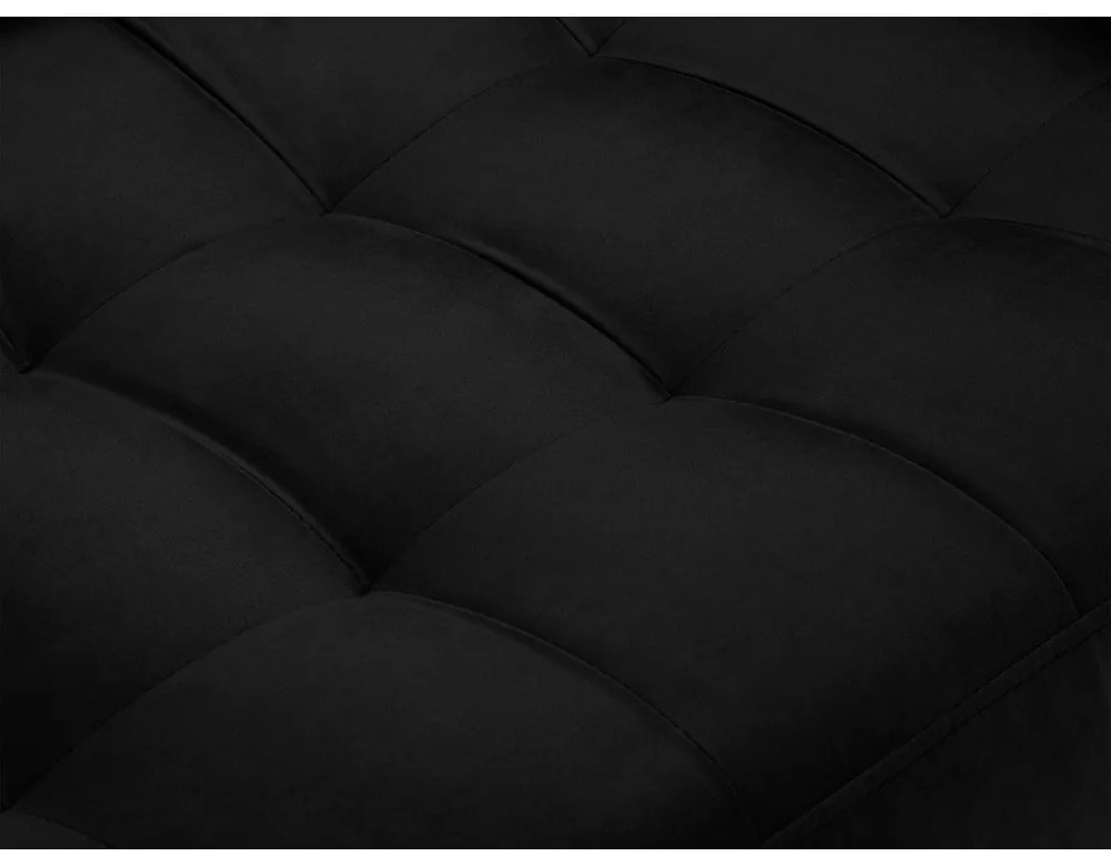 Čierna zamatová pohovka Milo Casa Santo, 174 cm