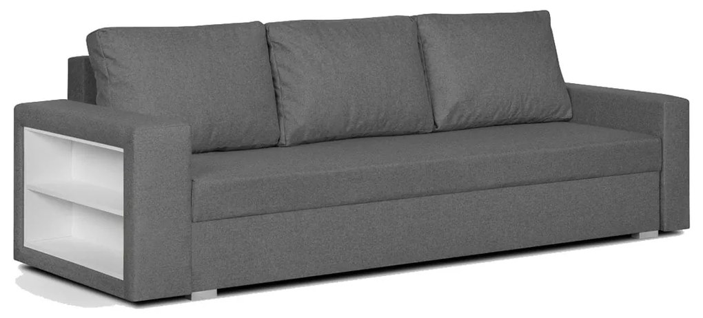 Pohovka pre 3 osoby s funkciou spania DOLAR I Světle šedá
