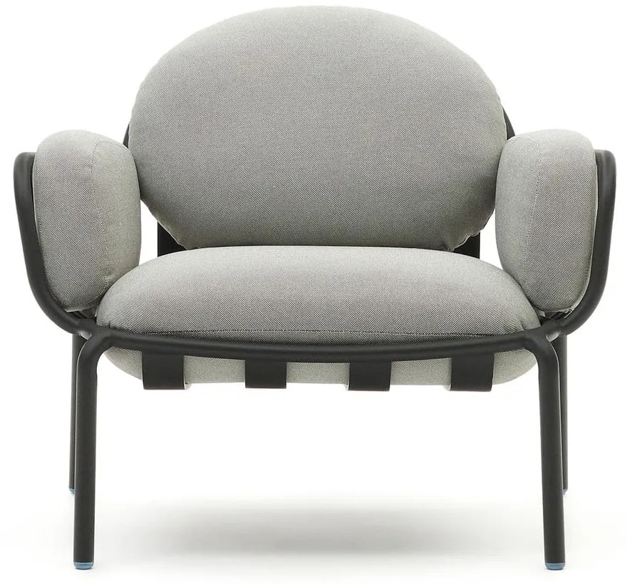 Sivé kovové záhradné kreslo Joncols – Kave Home