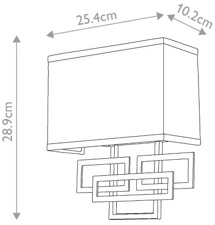 Hinkley HK-LANZA2-BR - Nástenné svietidlo LANZA 2xE14/60W/230V bronzové
