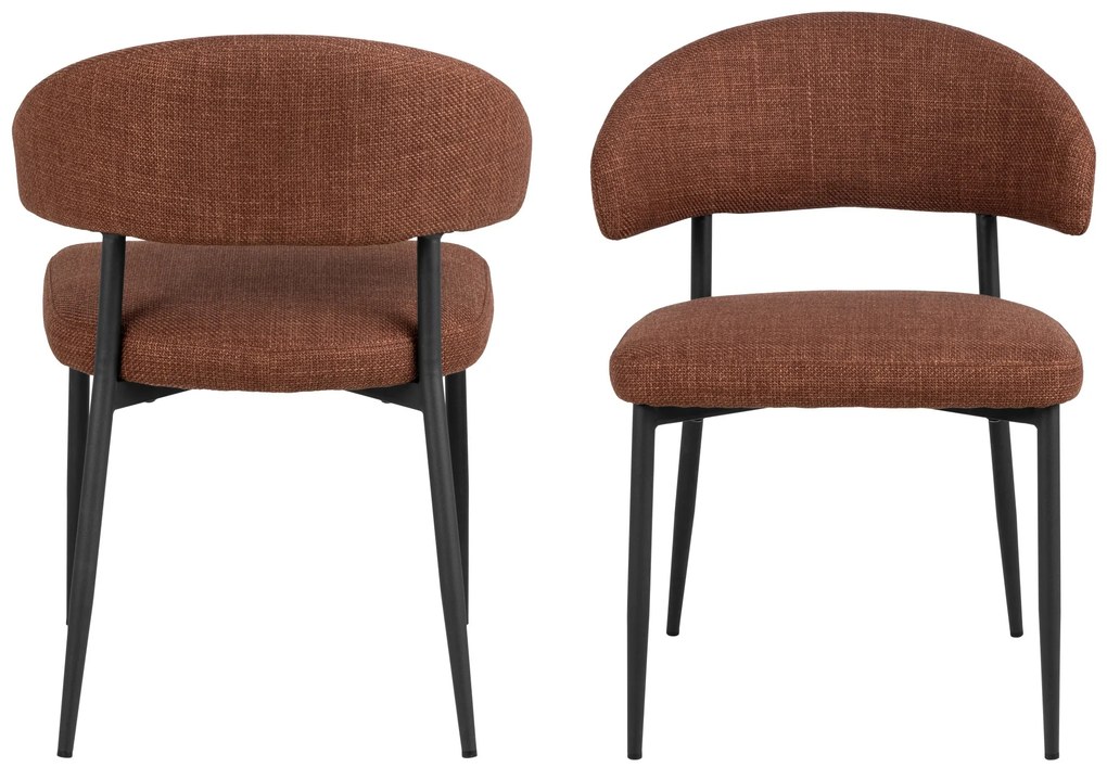 IRIS Terakota (látka Basel 44) – ČALÚNENÁ STOLIČKA S VÝPLETOM DO OBÝVAČKY/JEDÁLNE LOFT
