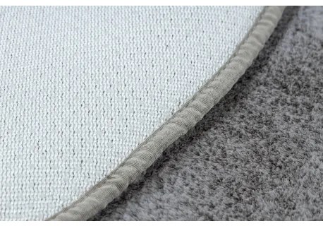 Koberec okrúhly prateľný POSH Shaggy, plyšový, Hrubý, protišmykový, sivá Veľkosť: kruh 80 cm