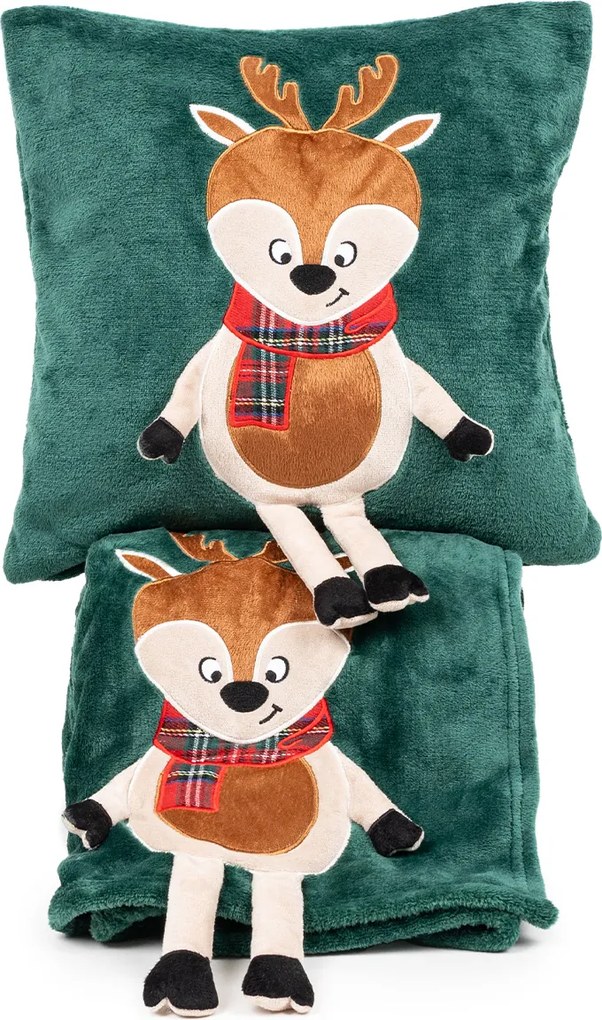 4Home Vianočná obliečka na vankúšik Reindeer, 40 x 40 cm