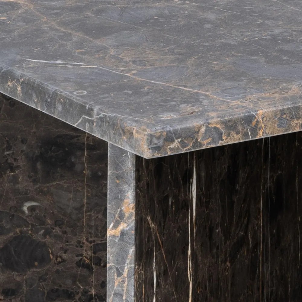 Čierny mramorový konferenčný stolík 90x90 cm Vega – Actona