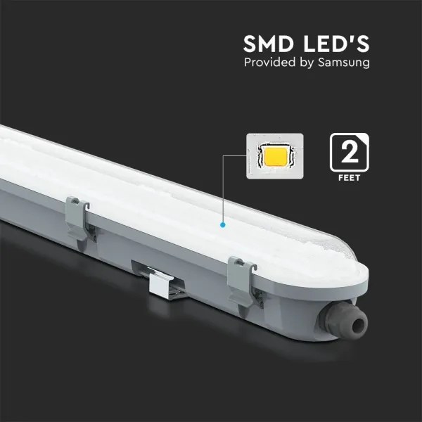 LED technické žiarivkové svietidlo s čipom SAMSUNG, 18 W, 230 V, 6500 K, IP65, 60 cm