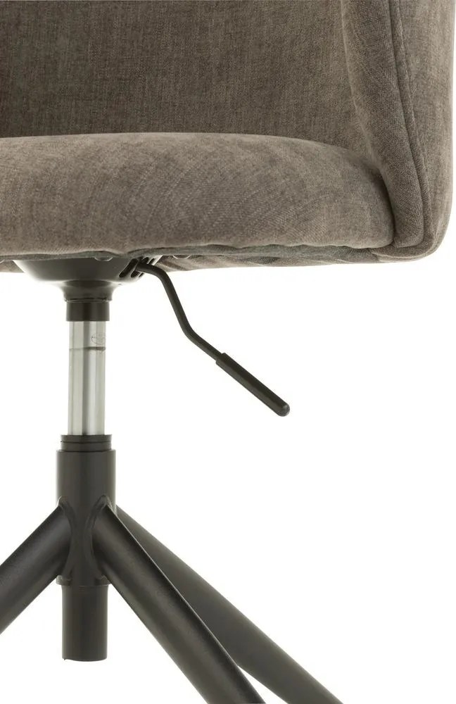 Šedá zamatová jedálenská točiaca stolička Chair Turn Grey - 56*48*77cm