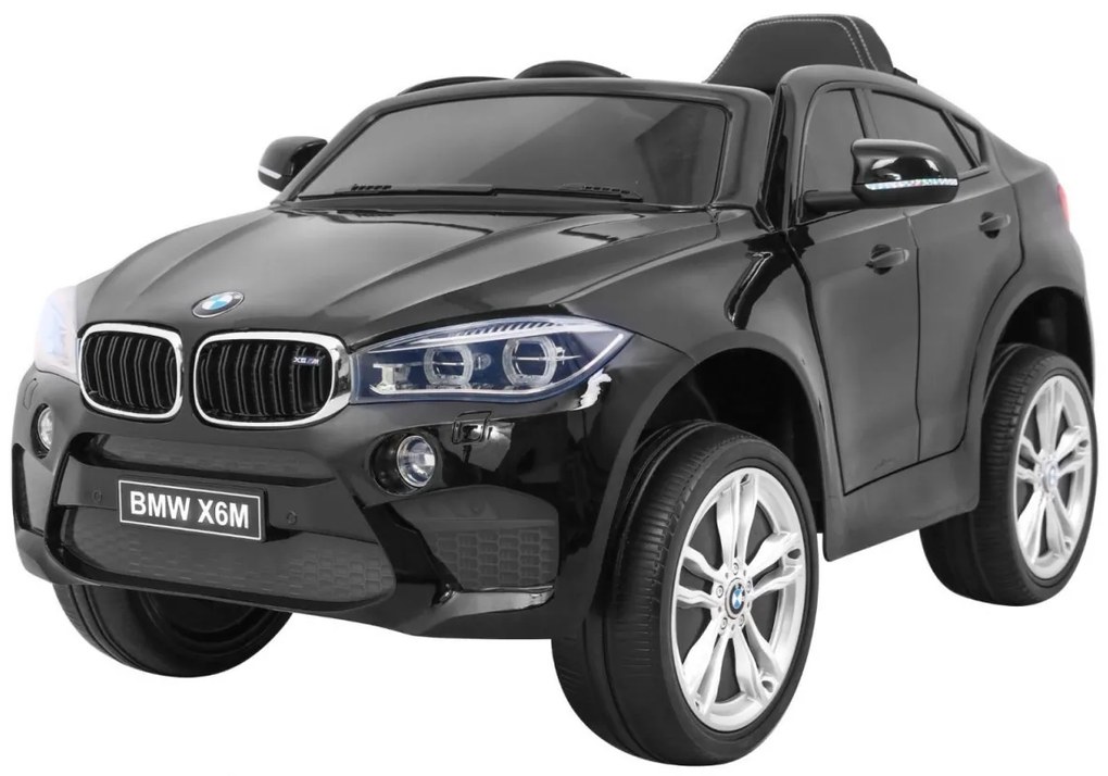 RAMIZ ELEKTRICKÉ AUTÍČKO BMW X6 - LAKOVANÉ - ČIERNE - MOTOR 2X45W - BATÉRIA - 2 x 6V/7Ah - 2023