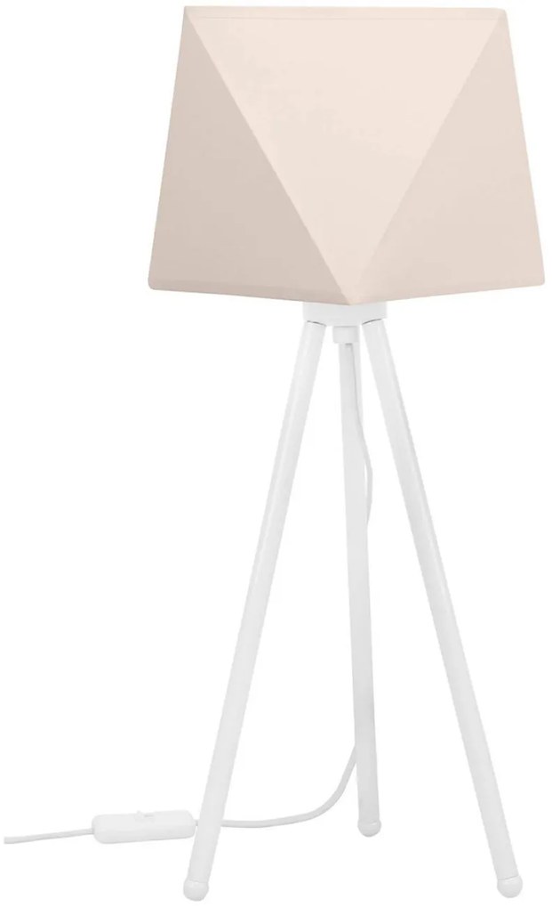 Stolná lampa Diamond, 1x textilné tienidlo (výber z 10 farieb), (výber z 3 farieb konštrukcie)