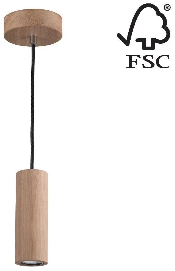 Spot-Light 1551174 - LED Luster na lanku PIPE 1xGU10/5W/230V matný dub