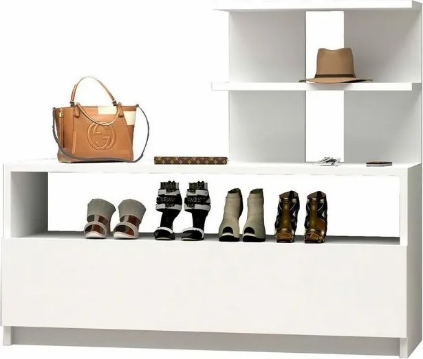 Skrinka na topánky Airy White