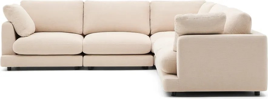 Béžová ženilková rohová pohovka Gala – Kave Home