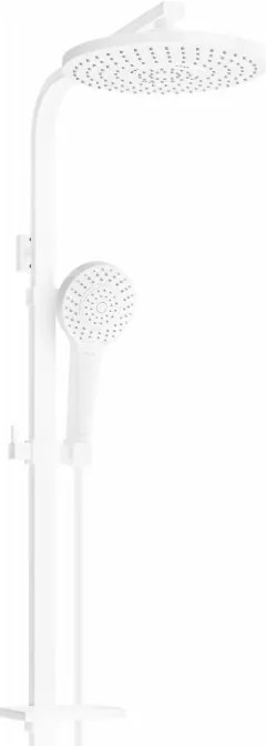 Mexen - Q05 sprchový set s hornou hlavicou Circle, biela, 798050595-20