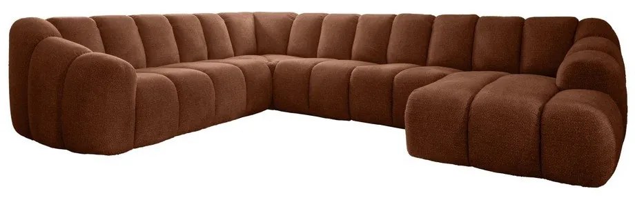 Terakotová rohová pohovka (ľavý roh/do tvaru "U") Shell – Miuform