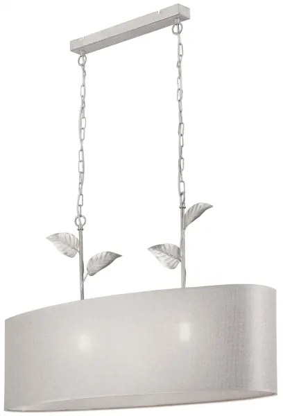 Luster na reťazi NOEMI 2xE27/60W/230V strieborná