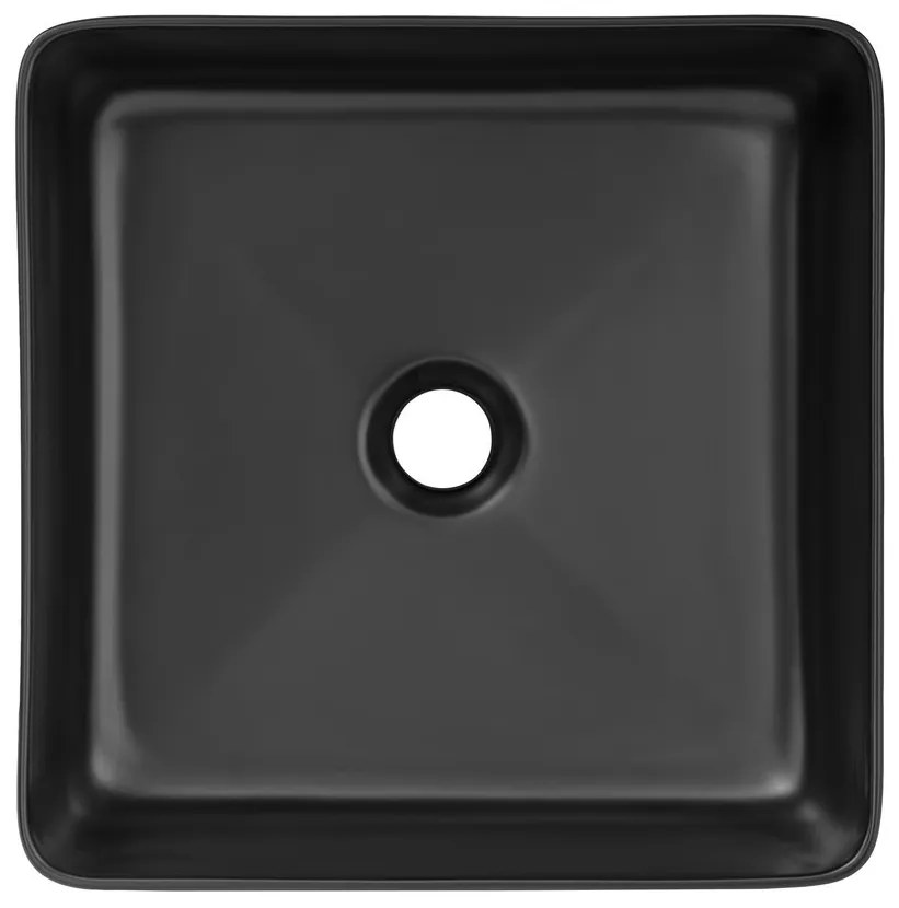 Keramické umývadlo na dosku Slim 37 cm čierne