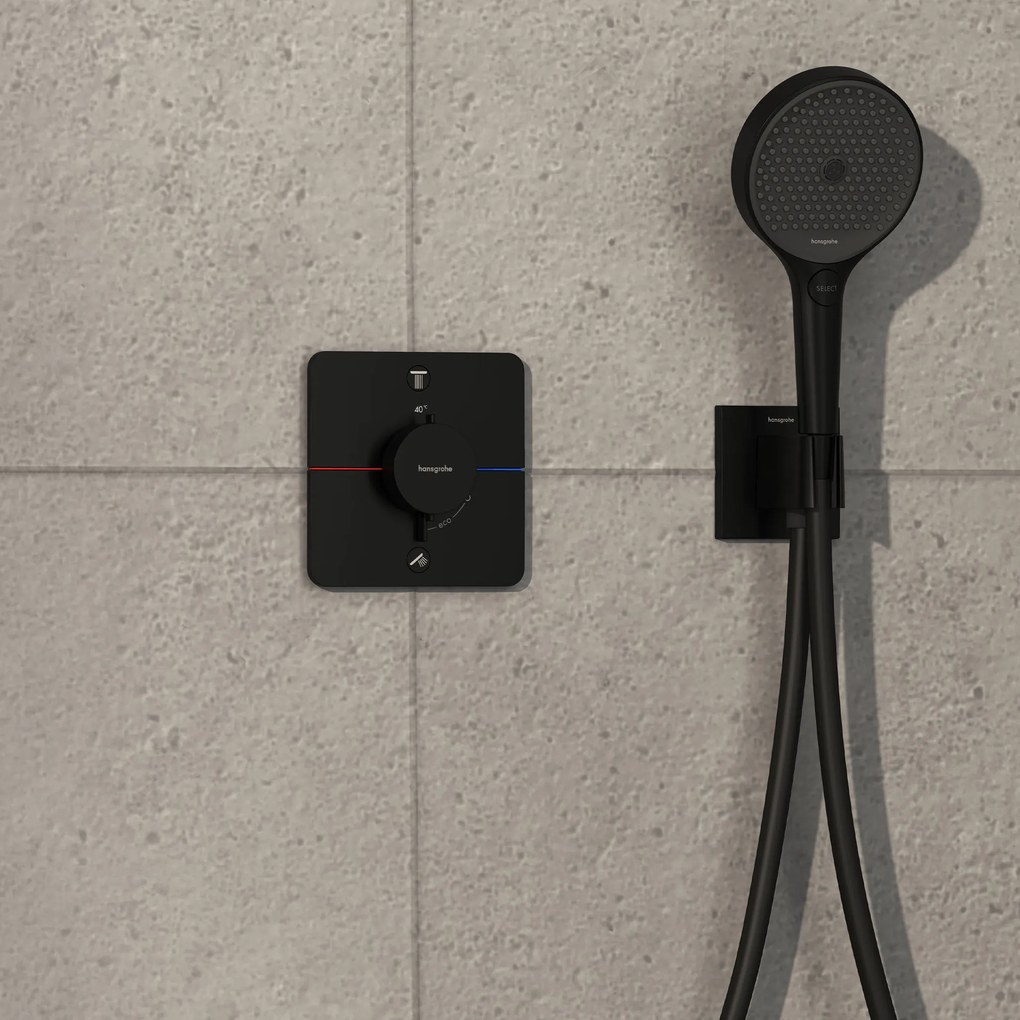 Hansgrohe ShowerSelect Comfort Q, termostat pod omietku pre 2 spotrebiče, čierna matná, HAN-15583670