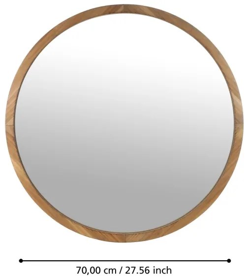 Eglo 425038 - Nástenné zrkadlo BANI pr. 70 cm hnedá