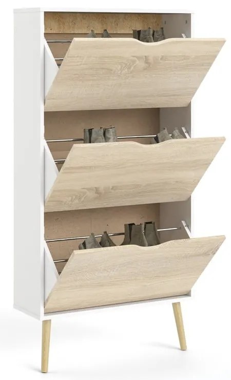 Skrinka na topánky v dubovom dekore Tvilum Oslo