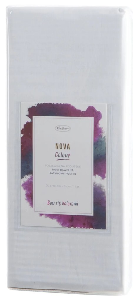 SATÉNOVÁ OBLIEČKA NA VANKÚŠ NOVA COLOUR 70X80 CM BIELA
