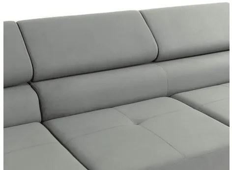 Rohová rozkladacia sedačka v tvare L Torezio Mini, Dostupné poťahy: ekokoža Soft 017 (biela) + Lux 05, Strana: ľavá