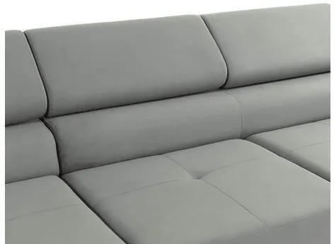 Rohová rozkladacia sedačka v tvare U Torezio Mini, Dostupné poťahy: ekokoža Soft 11 (čierna) + Lux 06, Strana: ľavá