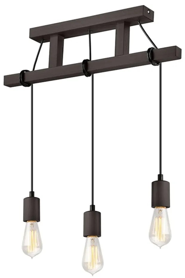 Čierne závesné svietidlo Leon – LAMKUR