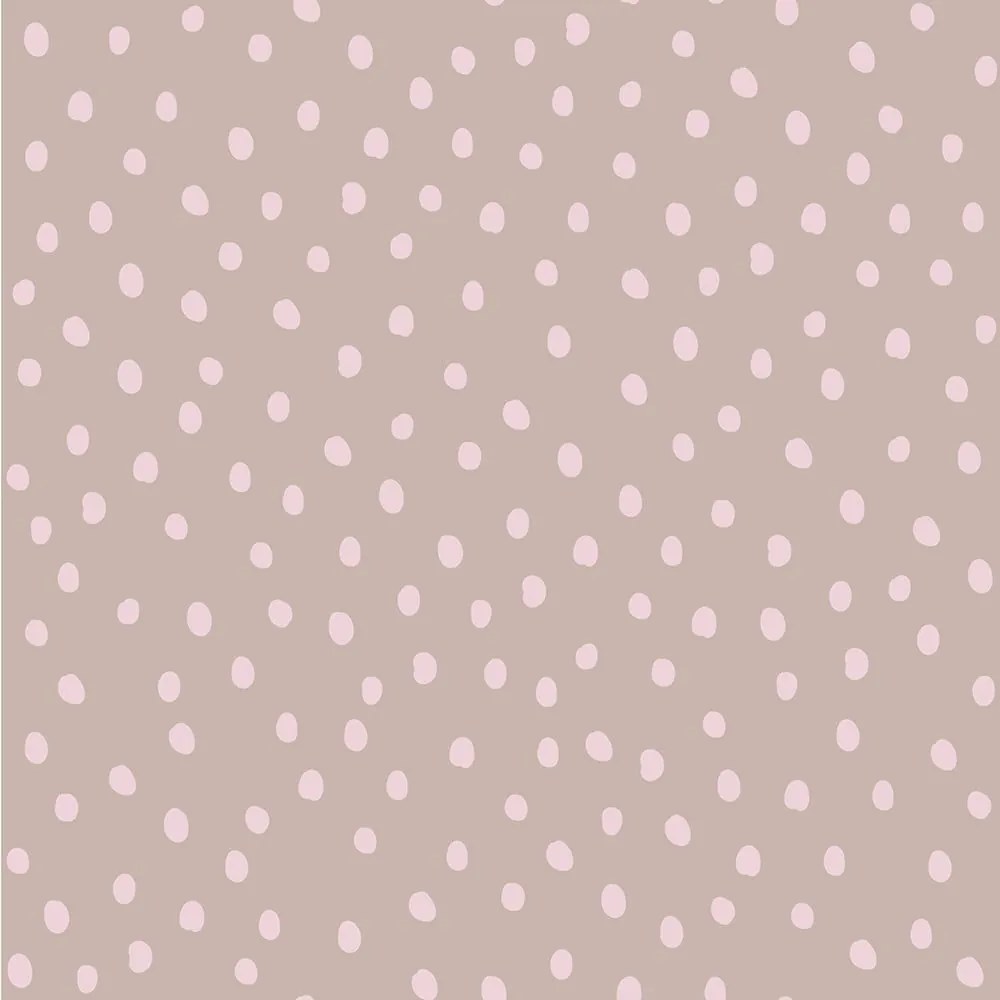 Tapeta nepravidelnej bodky svetlo hnedá s ružovou 280×50 cm