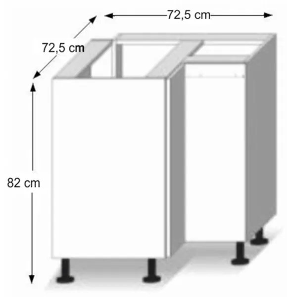 Dolná rohová skrinka DR L Lilouse. Vlastná spoľahlivá doprava až k Vám domov. 1014732